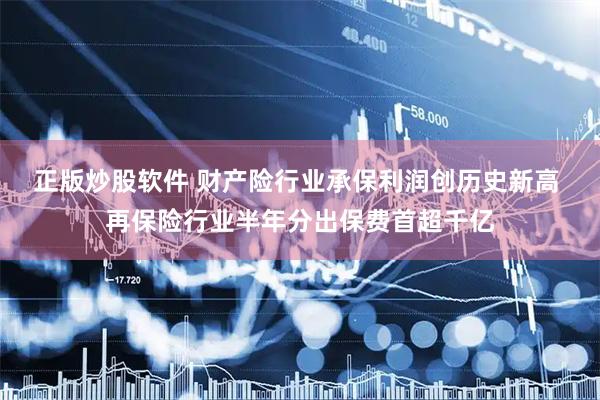 正版炒股软件 财产险行业承保利润创历史新高 再保险行业半年分出保费首超千亿